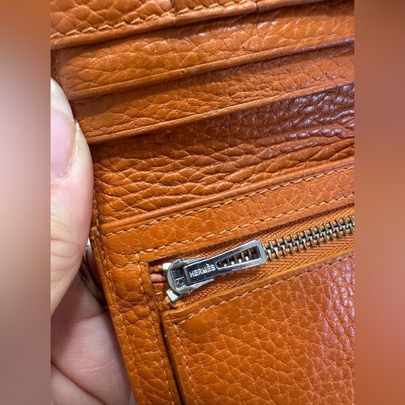 Hermès Bearn Wallet - Wallet with gusset in Madame calfskin -Leather "H" closure - Picture 8 of 12